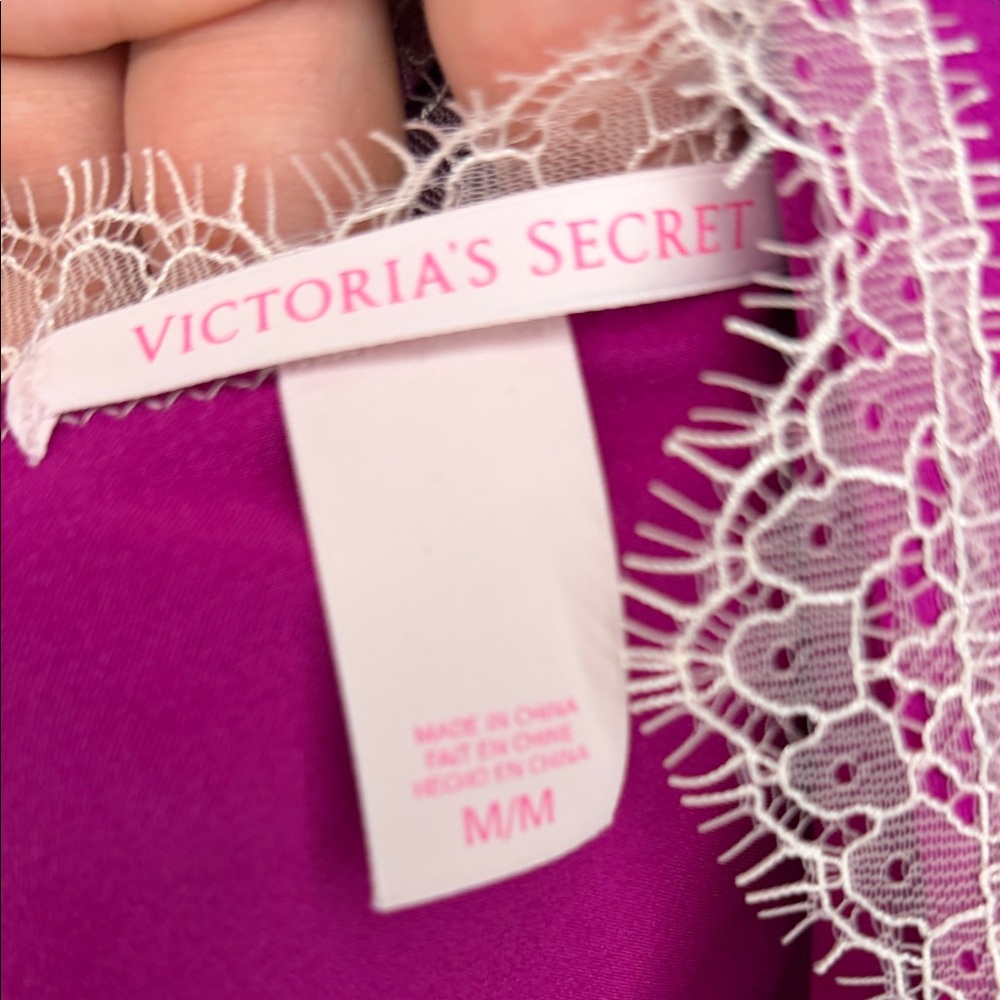 Victoria's Secret Purple and Cream Lace Chemise - Picture 6 of 8
